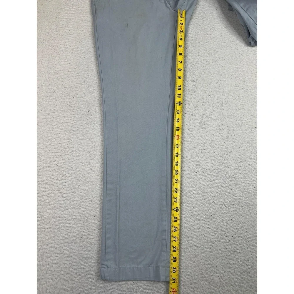 Banana Republic Mens 31x32 Soft Blue Aiden Chino Pants Flat Front‎ Cotton Slim